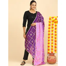 HELLA FASHIONS Ombre Embroidered Dupatta with Zari-picture-35