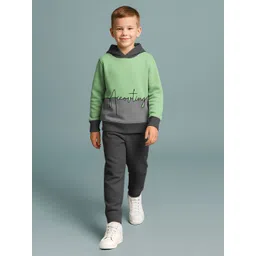 HELLCAT Boys Colourblocked Hooded Sweatshirt With Trousers-picture-24