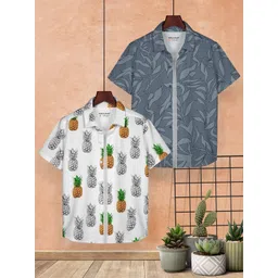 HELLCAT Boys Floral Opaque Printed Casual Shirt-picture-57