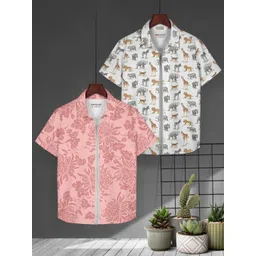 HELLCAT Boys Floral Opaque Printed Casual Shirt-picture-38