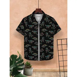 HELLCAT Boys Floral Opaque Printed Casual Shirt-picture-37