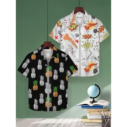 HELLCAT Boys Floral Opaque Printed Casual Shirt-picture-50