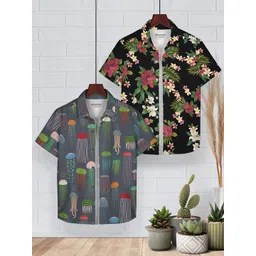 HELLCAT Boys Floral Opaque Printed Casual Shirt-picture-29