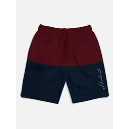 HELLCAT Boys Mid Rise Colourblocked Cotton Sports Shorts-picture-28