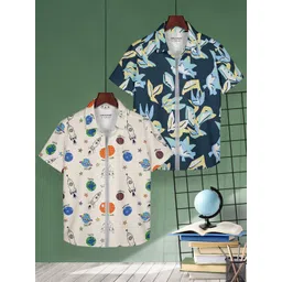 HELLCAT Boys Opaque Printed Casual Shirt-picture-17