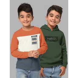 HELLCAT Boys Orange 2 Printed Hooded Cotton Sweatshirt-picture-39