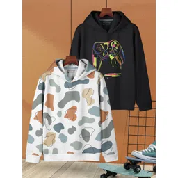 HELLCAT Boys Pack of 2 Graphic Printed Cotton Sweatshirt-picture-56