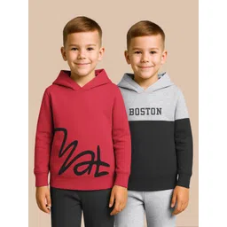 HELLCAT Boys Pack Of 2 Printed Hooded Sweatshirt-picture-12