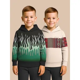 HELLCAT Boys Pack Of 2 Printed Hooded Sweatshirt-picture-16