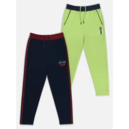HELLCAT Boys Pack Of 2 Solid Cotton Track Pants-picture-36