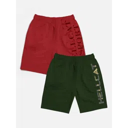 HELLCAT Boys Pack of 2 Typography Printed Shorts-picture-29