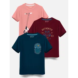 HELLCAT Boys Pack Of 3 Printed Cotton T-shirt-picture-11