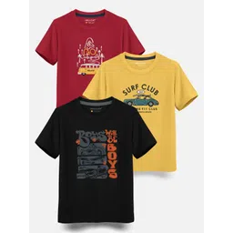 HELLCAT Boys Pack Of 3 Printed Cotton T-shirt-picture-20