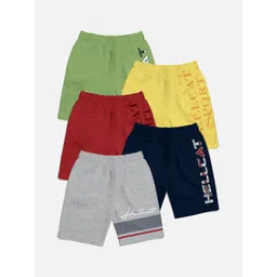 HELLCAT Boys Pack of 5 Typography Printed Shorts-picture-26