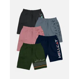 HELLCAT Boys Pack of 5 Typography Printed Shorts-picture-17