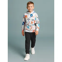 HELLCAT Boys Printed Hooded Sweatshirt With Trousers-picture-45