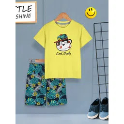HELLCAT Boys Printed T-Shirt With Shorts image 1