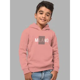 HELLCAT Boys Set Of 2 Blue & Pink Colourblocked Hooded Cotton Sweatshirt image 4