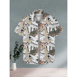 HELLCAT Boys Spread Collar Abstract Printed Cotton Casual Shirt-picture-30
