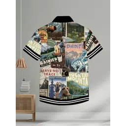 HELLCAT Boys Spread Collar Graphic Printed Cotton Casual Shirt image 3