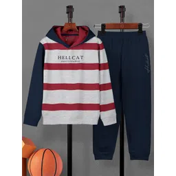 HELLCAT Boys Striped T-Shirt And Joggers-image-47