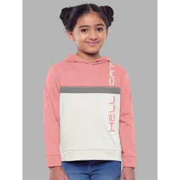 HELLCAT Girls Colourblocked Hooded Cotton Sweatshirt-picture-55
