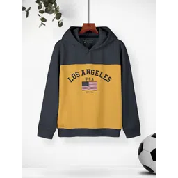 HELLCAT Girls Colourblocked Hooded Regular Fit Cotton T-Shirt-picture-26