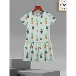 HELLCAT Girls Cotton Printed Drop-Waist Dress-picture-11