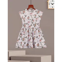 HELLCAT Girls Floral Printed A-Line Cotton Dress-picture-36