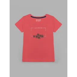 HELLCAT Girls Floral Printed Cotton T-shirt-picture-31