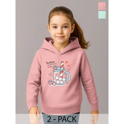 HELLCAT Girls Pack Of 2 Printed Hooded Pullover Sweatshirt-picture-20