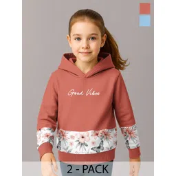 HELLCAT Girls pack of 2 Printed Hooded Sweatshirt-picture-45