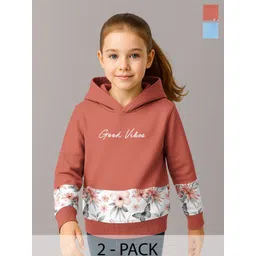 HELLCAT Girls Pack of 2 Printed Hooded Sweatshirt-picture-32