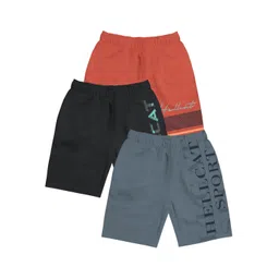 HELLCAT Girls Pack Of 3 Mid-Rise Cotton Sports Shorts-picture-34