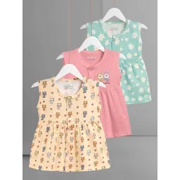 HELLCAT Girls Pack of 3 Print A-Line Dress-picture-13