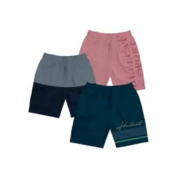 HELLCAT Girls Pack Of 3 Printed Mid-Rise Cotton Sports Shorts-picture-13