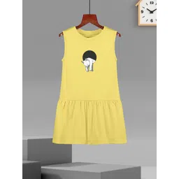 HELLCAT Girls Printed Sleeveless Drop - Waist Dress-picture-34