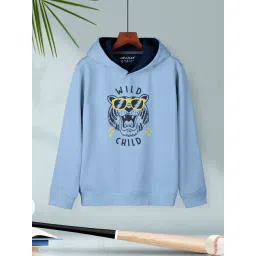 HELLCAT Kids Blue Printed Full Sleeves T-Shirt-picture-24