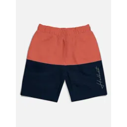 HELLCAT Kids Coral and Navy Color Block Shorts-picture-26
