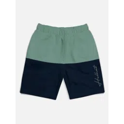 HELLCAT Kids Green Color Block Shorts-picture-32