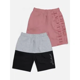HELLCAT Kids Multi Color Block Shorts (Pack Of 2)-picture-24