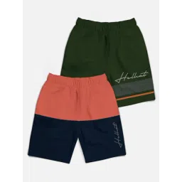 HELLCAT Kids Multi Color Block Shorts (Pack Of 2)-picture-20