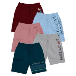 HELLCAT Kids Multi Printed Shorts (Pack Of 5)-picture-46