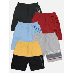 HELLCAT Kids Multi Printed Shorts (Pack Of 5)-picture-36