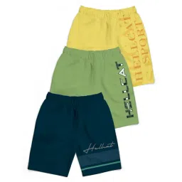 HELLCAT Kids Multicolor Printed Shorts (Pack Of 3)-picture-20