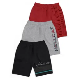 HELLCAT Kids Multicolor Printed Shorts (Pack Of 3)-picture-19