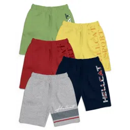HELLCAT Kids Multicolor Printed Shorts (Pack Of 5)-picture-11