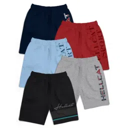 HELLCAT Kids Multicolor Printed Shorts (Pack Of 5)-picture-41