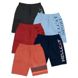 HELLCAT Kids Multicolor Printed Shorts (Pack Of 5)-picture-16