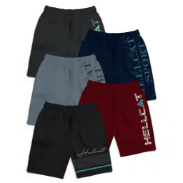 HELLCAT Kids Multicolor Printed Shorts (Pack Of 5)-picture-15